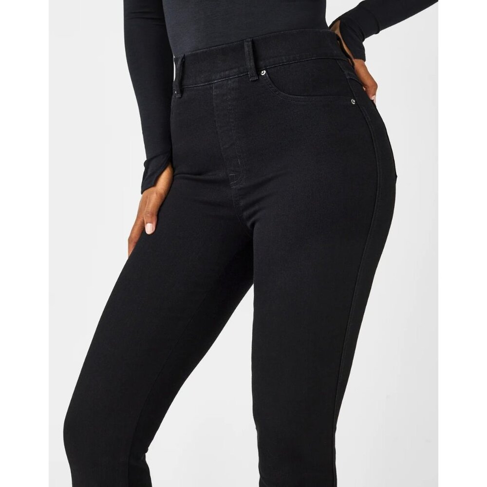 SPANX Original EveryWear Flare Jeans Sz S Black - Picture 3 of 11